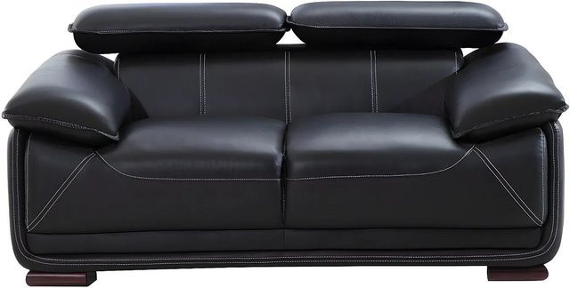 Vente-unique Sofa Macelo in Schwarz aus Kunstleder mit Breite: 170 cm und Tiefe: 75 cm - Bild 1