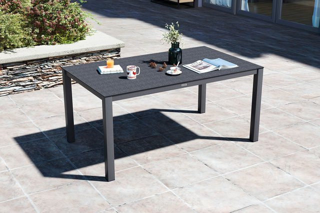 Kettler OUTFLEXX Esstisch für Garten und Terrasse, anthrazit, rechteckig, B/T: 160 x 95 cm - Bild 1
