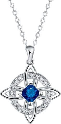 Twinkle Trinket Halskette, Keltischer Knoten, Geburtsstein, Damen - Bild 1
