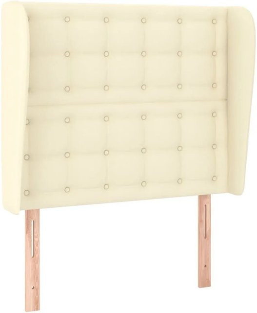 vidaXL Kopfteil mit Ohren in Creme, Kunstleder, B/T/H: 83 x 23 x 128 cm - Bild 1
