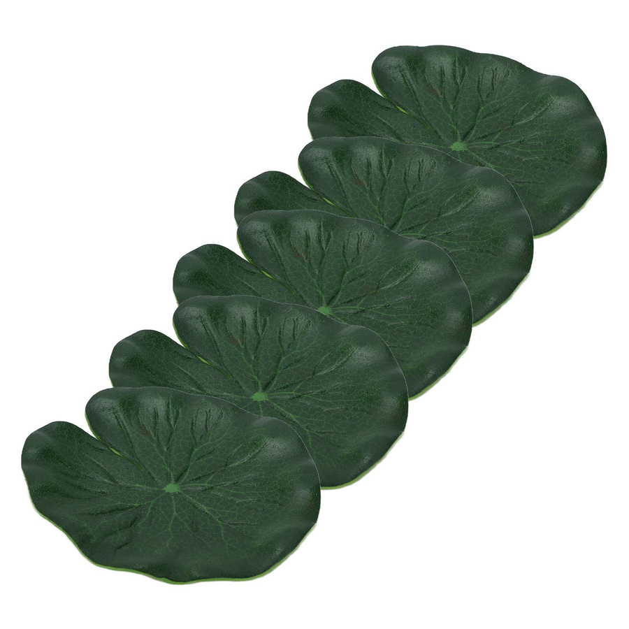 Tooarts 5er Set Künstliche Schwimmende Lotusblätter in Grün aus EVA für Aquarium und Dekoration - Bild 3