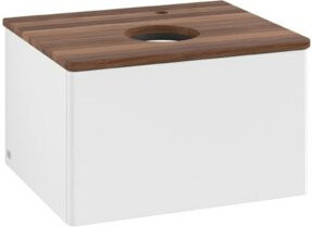 V&B Waschtischunterschrank Antao ohne Frontstruktur, Weiß lackiert, B/T/H: 60 x 36 x 50 cm - Bild 1