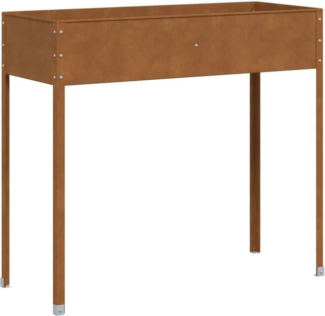 vidaXL Pflanzkübel aus Cortenstahl in Braun, B/T/H: 100,5 x 40,5 x 90 cm - Bild 1