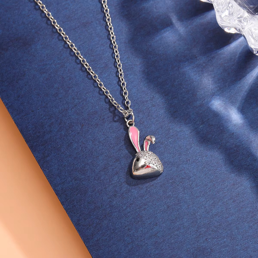 GaGa-Duck Halskette, Kaninchen-Anhänger, 925 Silber, Zirkonia - Bild 3