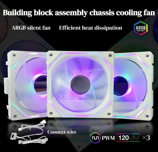 CX FUTRUE Gehäuselüfter in Weiß mit ARGB-Lichtsynchronisierung und hohem Luftstrom - Bild 1