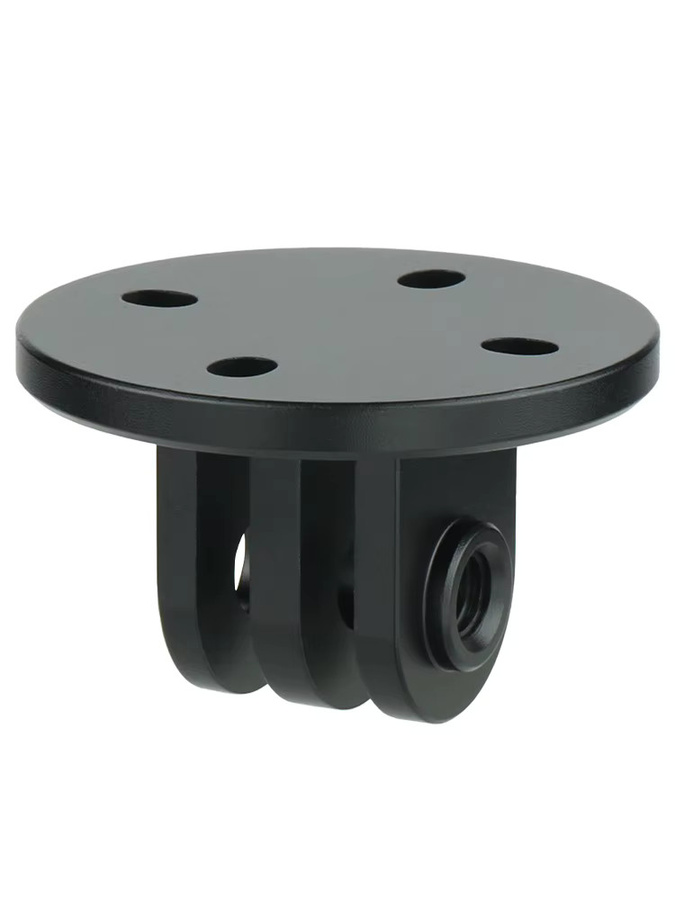 Deemount Fahrradcomputer-Rack-Adapter mit ovalen Löchern ohne Gewinde in Schwarz, C/C20–22 mm, inklusive DIY-Position und kompatibel mit Sportkamera-Schnittstelle - Bild 1