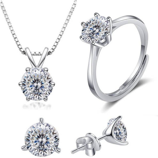 JoiasHome Schmuckset, 925 Silber, Moissanit, Damen - Bild 1