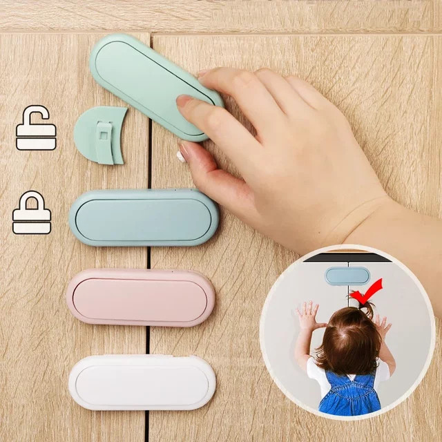 vvocci Multifunktionale Sicherheitsschlösser für Kinder in Pink als Babyschutz für Schubladen, Schranktüren und Kühlschränke - Bild 1