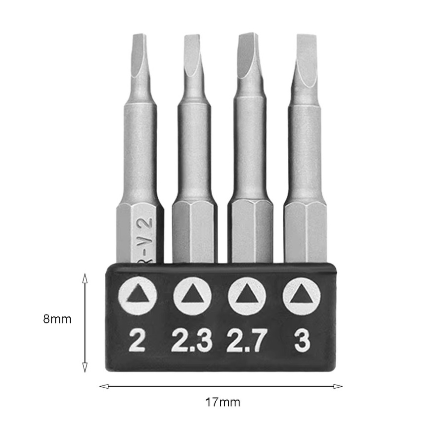 VIBRATITE Schraubendreher-Bit-Set mit U-förmigen Y-Typ und dreieckigen Kreuz-Bits, Länge: 50 mm - Bild 2