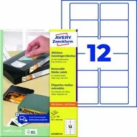Avery Zweckform Videoetikett weiß aus Papier B: 78,7 mm, H: 46,6 mm - Bild 1