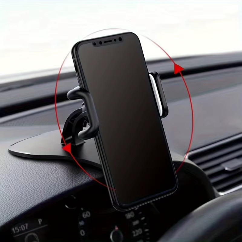 Universelle 360-Grad drehbare Armaturenbrett-Handyhalterung zum Anklemmen für dein Auto, Navigations-Handyständer in Schwarz - Bild 4