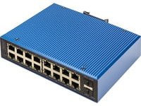 Digitus Industrial Ethernet Switch DN-651158 mit 16+2 Ports Gigabit L2 Managed Blue - Bild 1