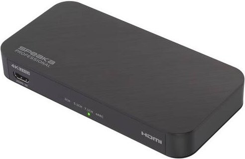 SpeaKa Professional Audio Extraktor SP-HDA-502 HDMI zu HDMI in Schwarz mit eARC, S/PDIF- und Analogausgang für 3840 x 2160 Pixel - Bild 1