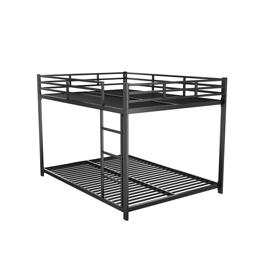 KOMHTOM Etagenbett aus Metall für Kinder in klassischem Design, Schwarz, B/T/H: 140 x 200 x 160 cm (ohne Matratze) - Bild 2