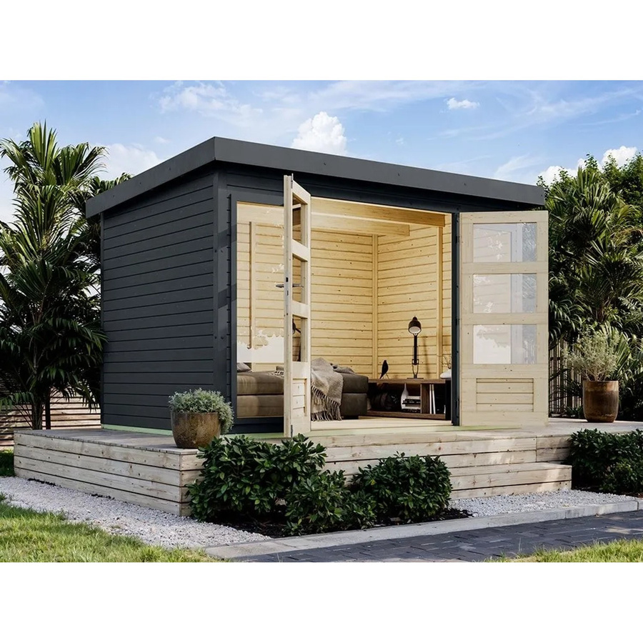 Karibu Hybridgartenhaus Hera in Anthrazit mit 19 mm Wandstärke - Bild 2