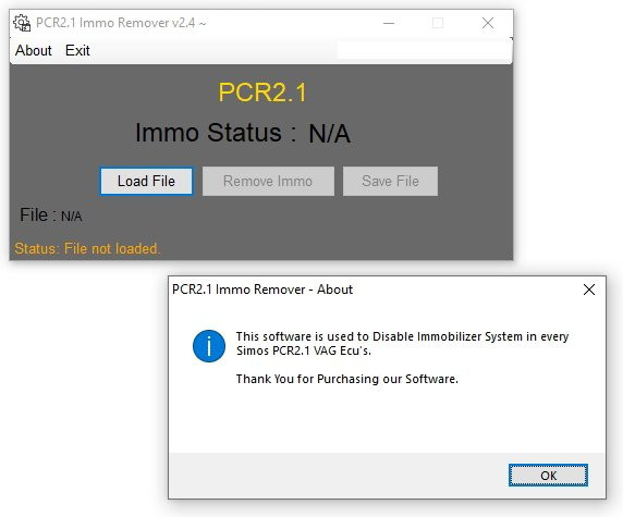 ITCARDIAG PCR 2.1 IMMO OFF Software V2.4 SIMOS-Fix Immo Remover ohne Checksum-Korrekturalgorithmus - Bild 1