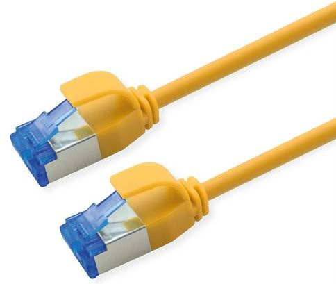 Roline Patchkabel Cat.6A S/FTP LSOH PoE Ethernet/LAN, gelb, 10 m - Bild 1