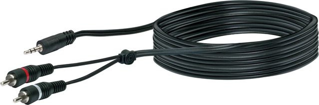 Schwaiger Audio-Adapterkabel Schwarz mit 3,5 mm Jack, 3 m - Bild 1