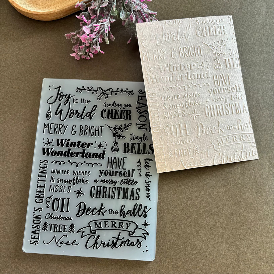 Prägeordner mit Weihnachtsmotiv für die Kartenherstellung und das Scrapbooking aus Papier und Kunststoff - Bild 2