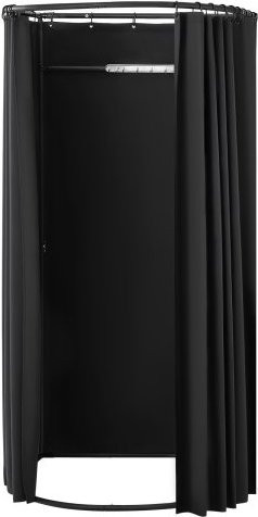 VEVOR Tragbare Umkleidekabine mit Verdunkelungsvorhang aus Polyester in Schwarz, B/T/H: 100 x 95 x 200 cm - Bild 1