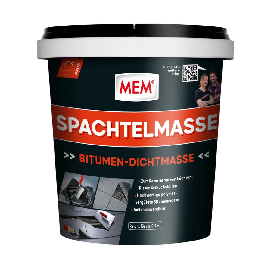 MEM Spachtelmasse Schwarz 1 kg - Bild 2