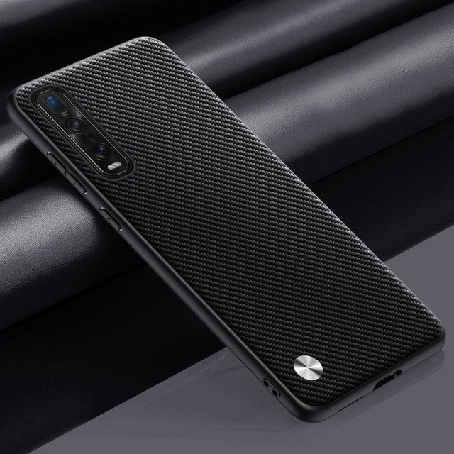 Stoßfeste Schutzhülle aus PU-Leder für OPPO Find X2 Pro in Schwarz - Bild 1