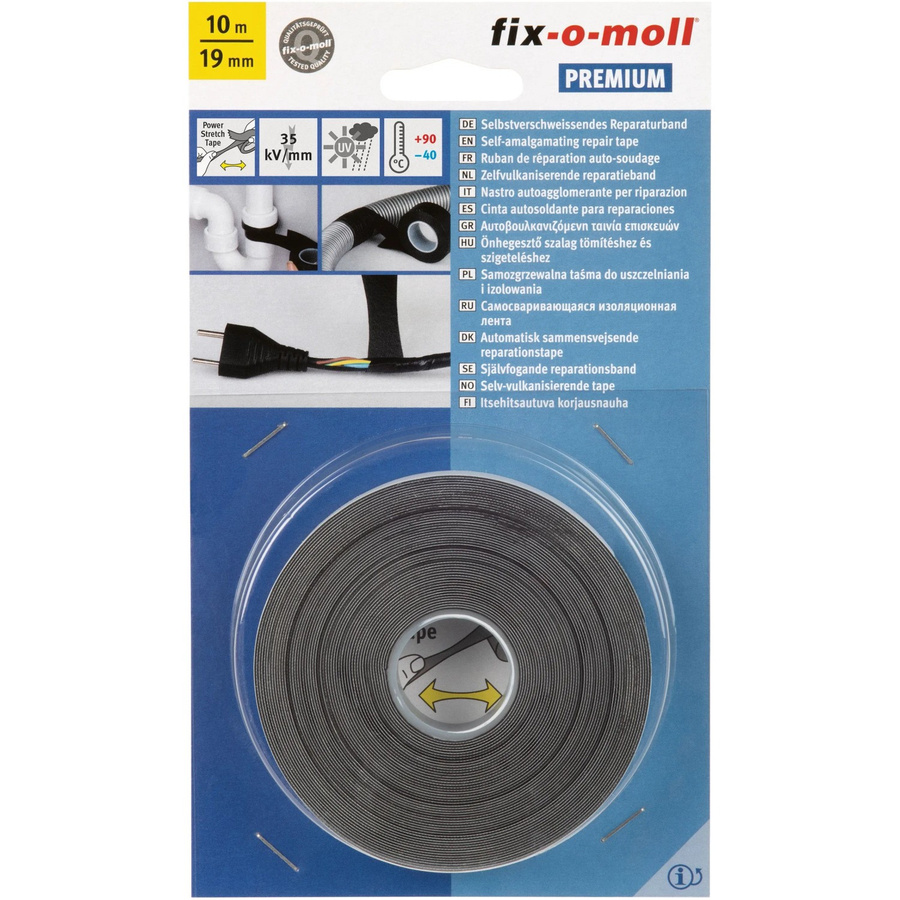 Fix-o-moll Power-Stretch-Band Schwarz, Länge: 10 m, Breite: 19 mm - Bild 2