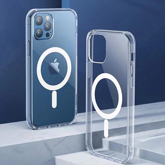 Transparente Magnetische Schutzhülle mit MagSafe Unterstützung für Apple iPhone 7 8 Plus bis iPhone 15 Pro Max - Bild 1