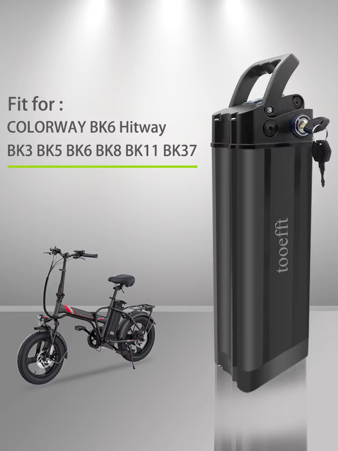 Hitway Lithium-Ionen-E-Bike-Akku 36V 48V in Schwarz für Colorway BK6 und Hitway BK3 BK5 BK6 BK8 BK11 BK37, Länge: 380 mm - Bild 6