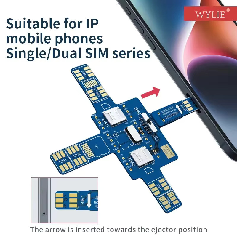 Wylie Universal Tester Board für iPhone und Android zur Signalreparatur und als SIM-Kartenleser Ersatz in Blau - Bild 2