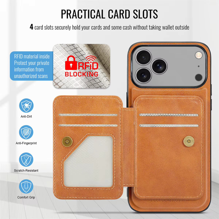 szHAIyu 2-in-1 Magnetische Leder-Handyhülle mit abnehmbarer Kartenhalter-Brieftasche für Apple iPhone 17 16 15 14 13 12 11 Pro Max Plus - Bild 4