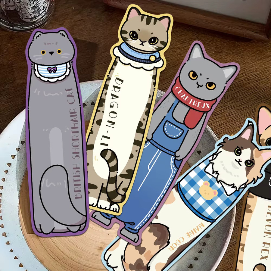30 Stück Ästhetische Katzen Lesezeichen aus Papier in Multicolour für deine Bücher - Bild 2