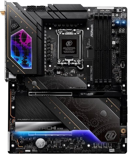 ASRock Z890 TAICHI ATX Motherboard mit LGA1851-Sockel, Z890 Chipsatz, DDR5, Wi-Fi 7, Bluetooth, 5 Gigabit Ethernet und USB4 in Schwarz - Bild 1