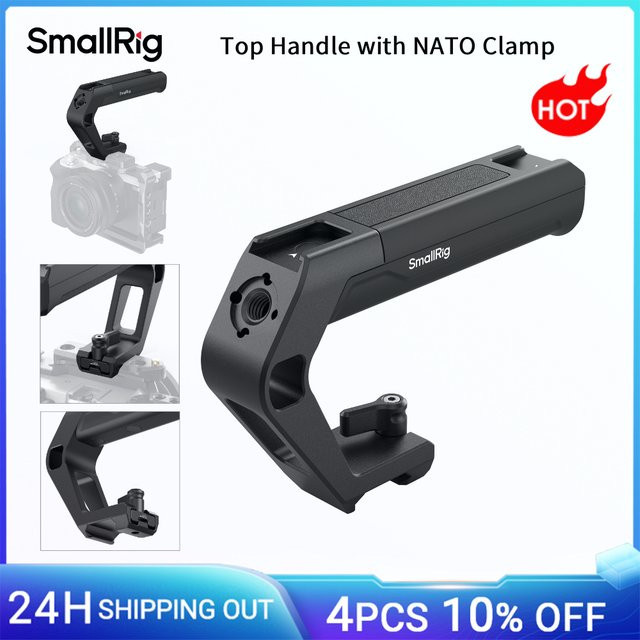 SmallRig Top-Griff mit NATO-Klemme in Schwarz für Sony, Canon und Nikon, Tragbarer Kamera-Griff (Modell 5977) - Bild 1