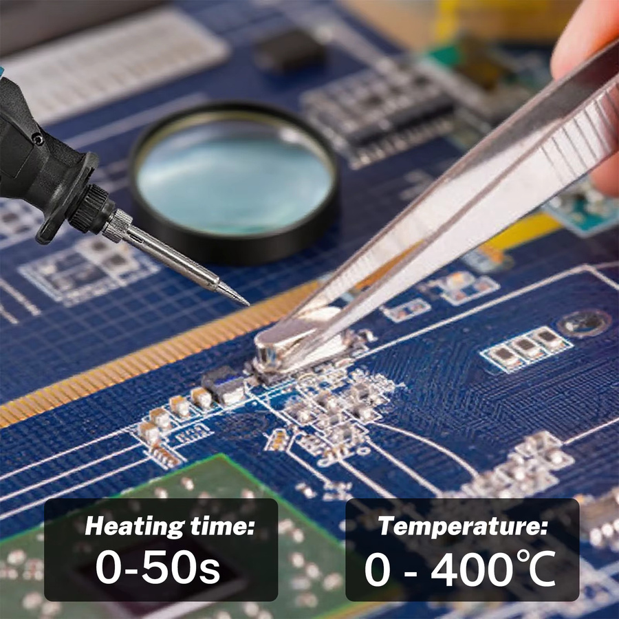 TKKEACE Elektrischer Lötkolben 30W mit Schnellheizung und einstellbarer Temperatur 0-400 ℃ in Schwarz - Bild 6