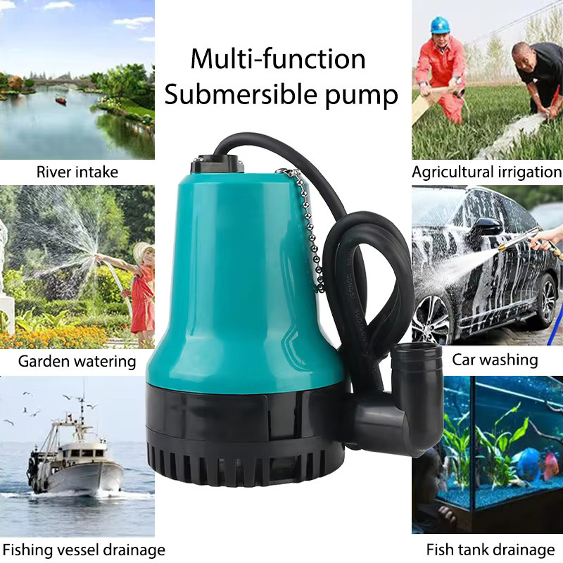xmshxltd Solar Tauchpumpe für Outdoor und Aquarium, Elektrische DC 12/24V Tragbare Pumpe mit 4200L/H Förderleistung, 50W, Türkis - Bild 5
