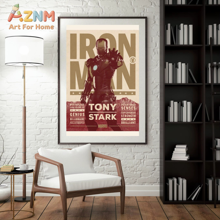 KAYOU Iron Man Vintage Poster Multicolour Retro-Film-Druck aus Papier - Bild 4