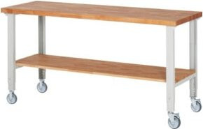 Rau Fahrbare Werkbank 7000-7 höhenverstellbar, grau/mehrfarbig, B: 200 cm, T: 70 cm, H: 95-100 cm - Bild 1