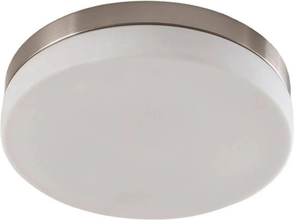 Lindby Deckenlampe Amilia Badezimmerleuchte aus Metall und Glas in Weiß und satiniertem Nickel, 3-flammig, E27, IP44, Durchmesser: 45 cm, Höhe: 30 cm, Tiefe: 30 cm