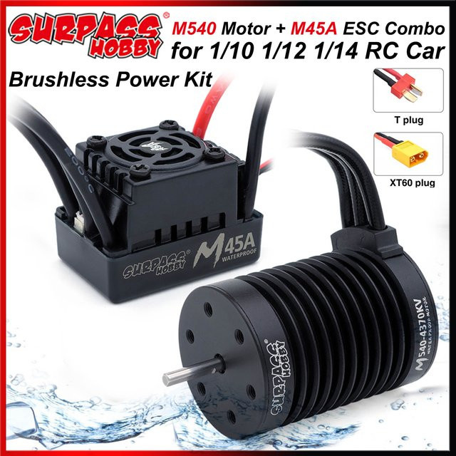 ÜBERTREFFEN HOBBY Combo M540 3930/4370/4900KV Bürstenloser Motor, M45A ESC, für 1/10 1/12 RC Auto Crawler Traxxas Off-Road Modell Spielzeug Teile - Bild 1