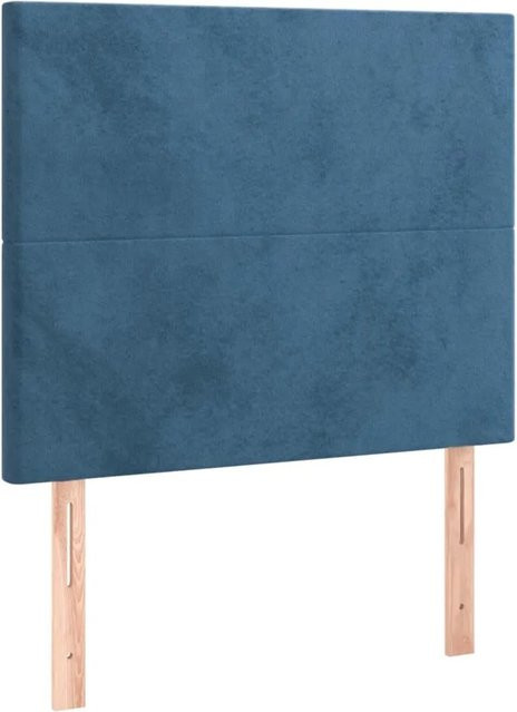 vidaXL LED Kopfteil aus Samt in Dunkelblau mit USB-Ladeport und integrierter Beleuchtung, B/H: 80 x 128 cm - Bild 1