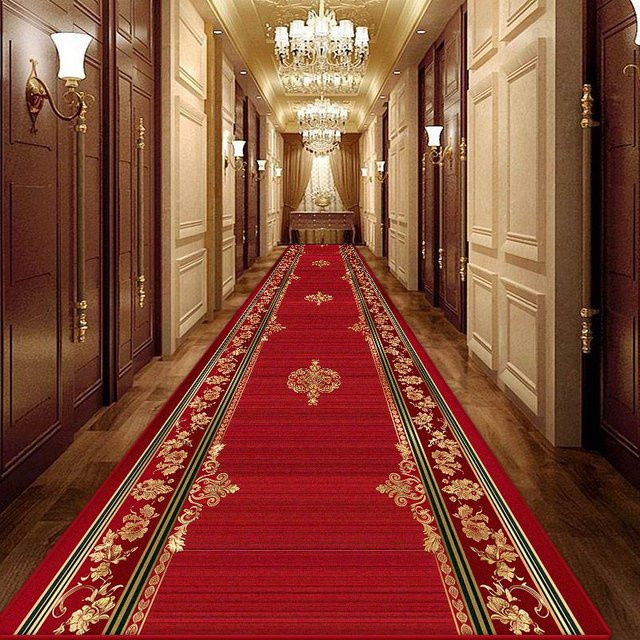 Karpetti Flur Teppich Rot als langer Läufer, rutschfest und waschbar, B/T: 120 x 200 cm - Bild 1