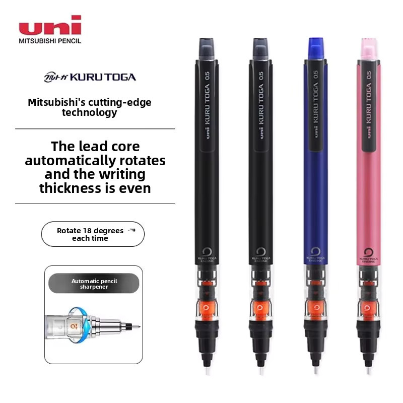 UNI Kuru Toga M5-452 Druckbleistift mit automatischer Rotation in Blau, 0,5 mm - Bild 2