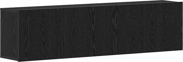 vidaXL TV-Schränke Set aus Holzwerkstoff in Schwarzer Eiche, 2 Stück, B: 160 cm, T: 30 cm, H: 41 cm - Bild 1