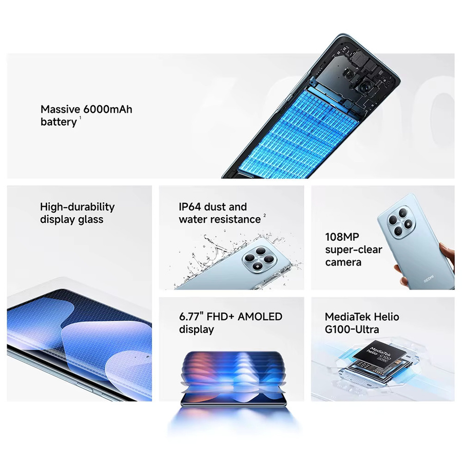 Xiaomi Redmi Note 15 4G Smartphone Schwarz mit 256 GB Speicher und NFC - Bild 1