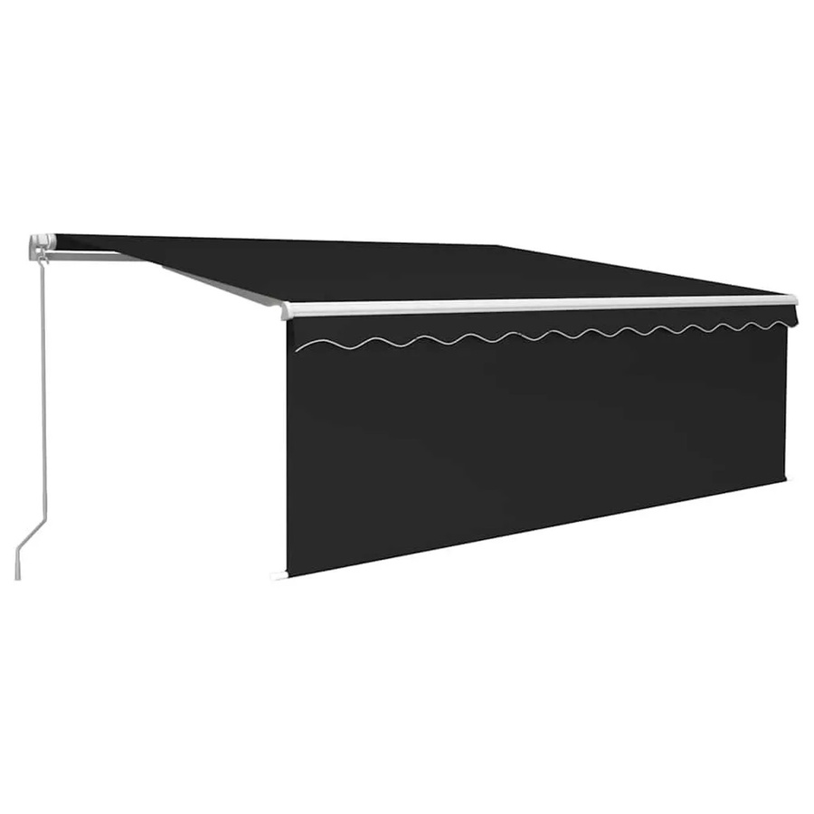 vidaXL Markise manuell einziehbar mit Rollo, Farbe: Anthrazit, B x H: 450 x 300 cm - Bild 2