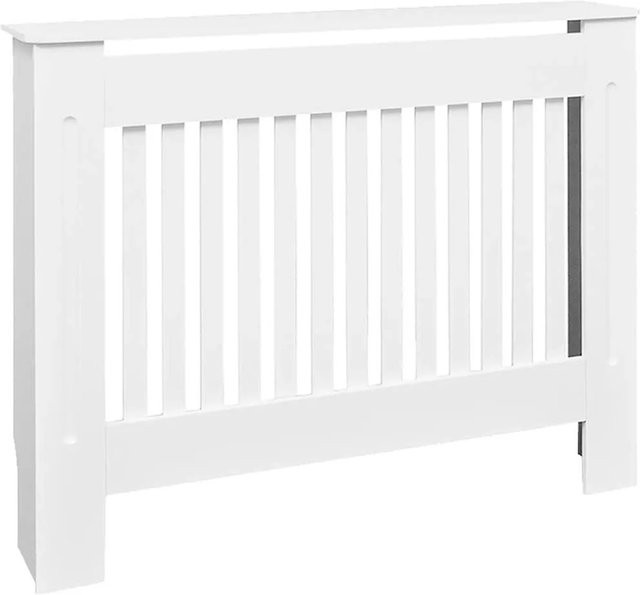 vidaXL MDF Heizkörper-Abdeckung in Weiß, Breite: 112 cm, Höhe: 81,5 cm, Tiefe: 19 cm - Bild 1
