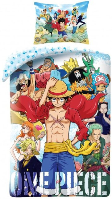 One Piece Bettwäsche aus Baumwolle mit Bettbezug und Kissenbezug, Multicolour, B/H: 140 x 200 cm - Bild 1
