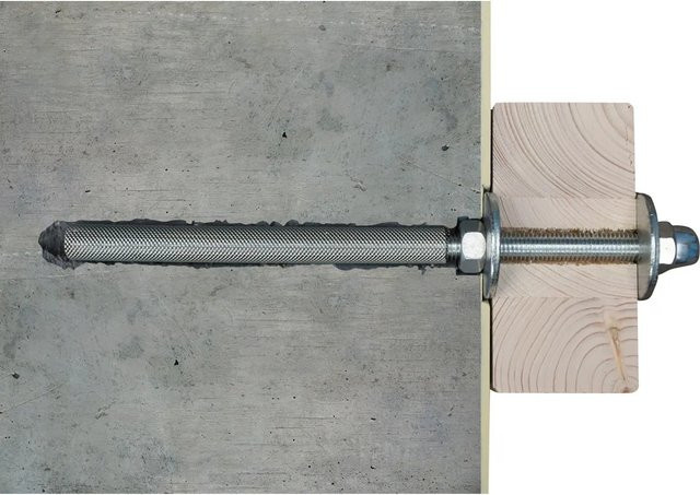 SKANHOLZ Wandbefestigungsset aus Stahl in Silber mit Schrauben, Muttern und Unterlegscheiben - Bild 1