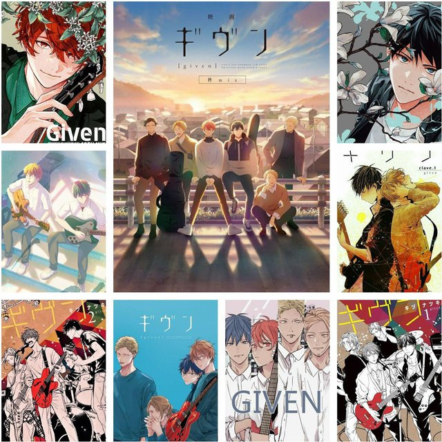 Potdemiel Anime Given 5D DIY Vollrund-Diamantmalerei als ästhetische Dekoration in Multicolour, B/H/T: 40 x 30 x 30 cm - Bild 1